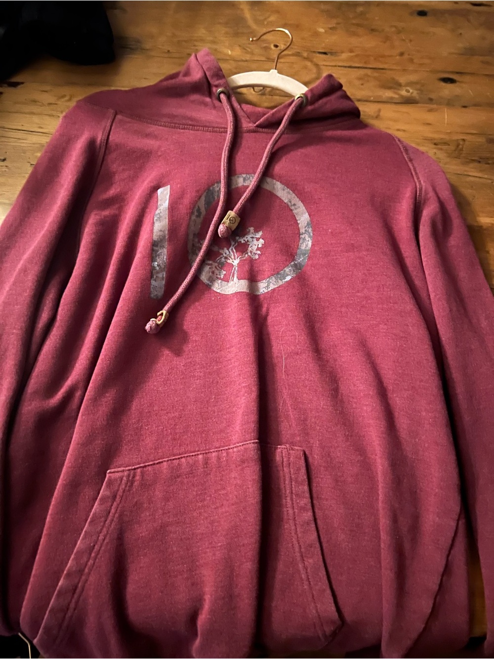 tentree Men's Maroon Pullover Hoodie